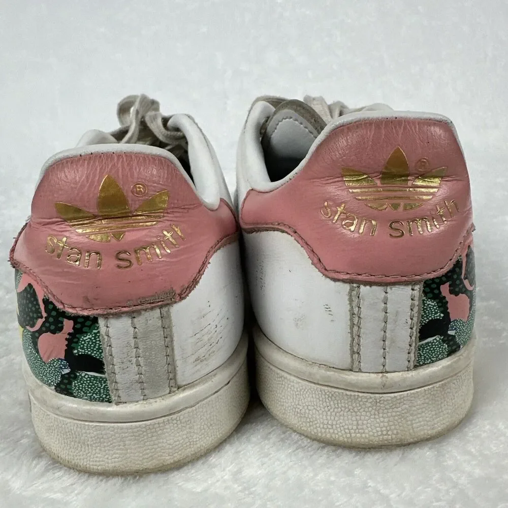 Size 8.5 Adidas Her Studio London x Stan Smith Floral Burst White Sneakers Shoes